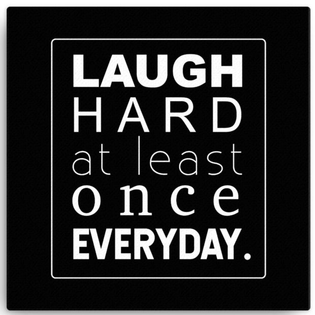 Laugh Hard Once Every Day Canvas Wall Art