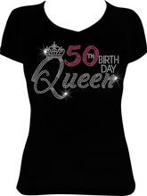 50th Birthday Queen Bling Shirt