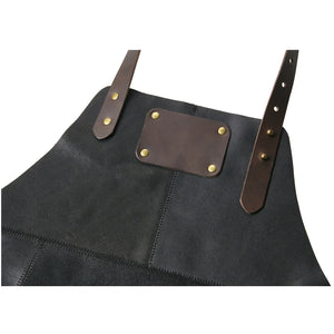 Grill Master Leather Work Apron - Black