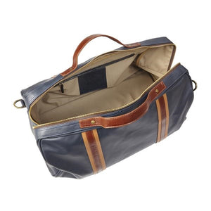 Racer Leather Round Duffel - Sonoma Navy