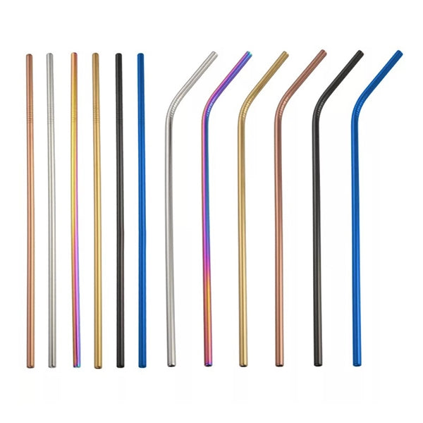 Stainless Steel Drinking Straws - Colorful